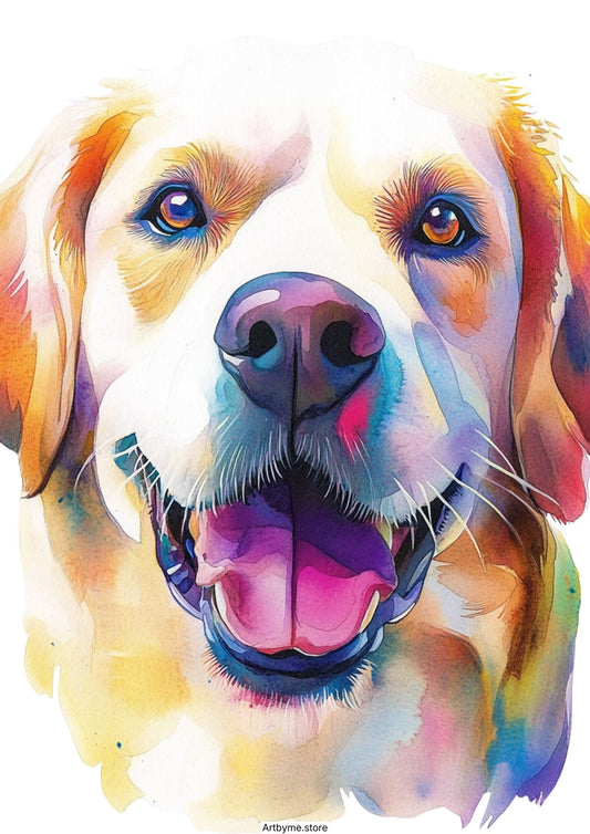 20 Cute Dog Watercolor Coloring Pages