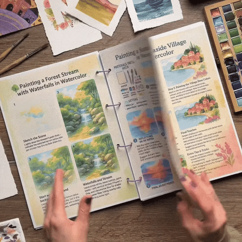 1.000+ Watercolor Techniques & Guide