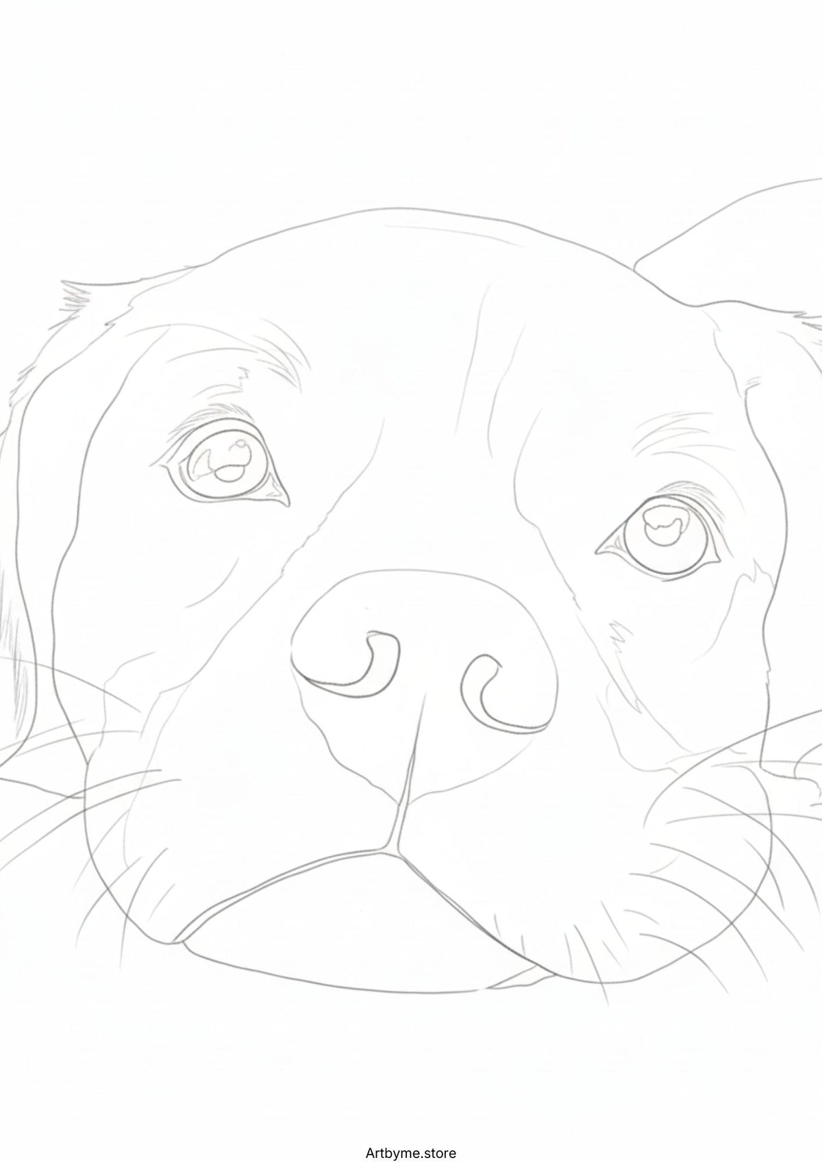 20 lindas páginas para colorear de perros en acuarela