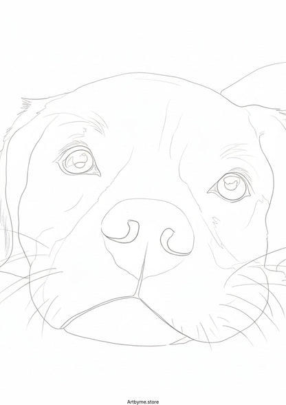 20 lindas páginas para colorear de perros en acuarela